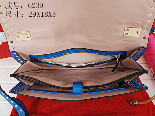 2014 Valentino Garavani rockstud shoulder bag 6239 royalblue - Click Image to Close